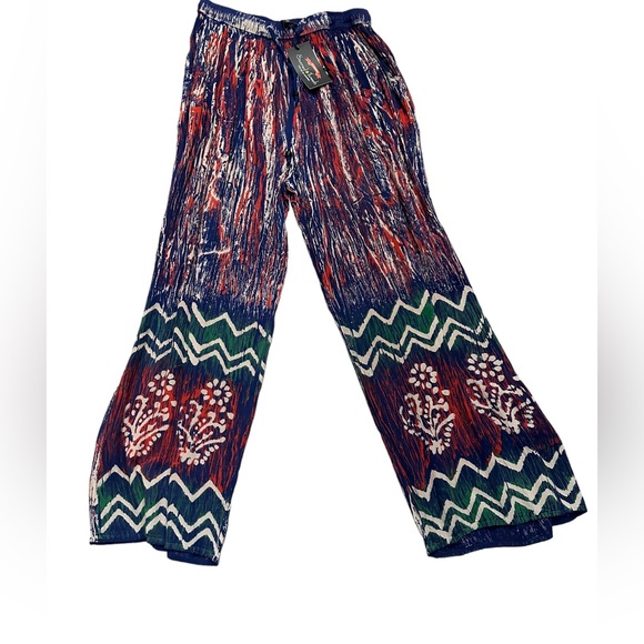 Sacred Threads Pants - NWT. Onesize Funky Pants by Sacred Threads BL/RD 11. 219752
